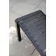 Banc de Jardin 4 Places Vondel Noir Zuiver Banquette Siège Outdoor Design en Aluminium 45x45x175cm