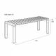 Banc de Jardin 4 Places Vondel Noir Zuiver Banquette Siège Outdoor Design en Aluminium 45x45x175cm