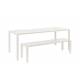 Banc de Jardin 4 Places Vondel Blanc Zuiver Banquette Siège Outdoor Design en Aluminium 45x45x175cm