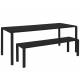 Table de Jardin 10-12 Personnes Vondel Noir Zuiver Table de Repas Salon Outdoor Design Moderne en Aluminium 75x96,7x214cm