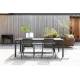 Table de Jardin 10-12 Personnes Vondel Noir Zuiver Table de Repas Salon Outdoor Design Moderne en Aluminium 75x96,7x214cm