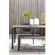 Table de Jardin 10-12 Personnes Vondel Noir Zuiver Table de Repas Salon Outdoor Design Moderne en Aluminium 75x96,7x214cm