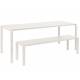 Table de Jardin 10-12 Personnes Vondel Blanc Zuiver Table de Repas Salon Outdoor Design Moderne en Aluminium 75x96,7x214cm