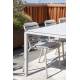 Table de Jardin 10-12 Personnes Vondel Blanc Zuiver Table de Repas Salon Outdoor Design Moderne en Aluminium 75x96,7x214cm