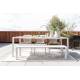 Table de Jardin 10-12 Personnes Vondel Blanc Zuiver Table de Repas Salon Outdoor Design Moderne en Aluminium 75x96,7x214cm
