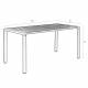 Table de Jardin 10-12 Personnes Vondel Blanc Zuiver Table de Repas Salon Outdoor Design Moderne en Aluminium 75x96,7x214cm