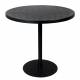 Table Bistrot Albert Garden Zuiver Console d'Appoint Intérieur Extérieur en Aluminium Noir et Verre Fumé 76x80x80cm