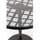 Table Bistrot Albert Garden Zuiver Console d'Appoint Intérieur Extérieur en Aluminium Noir et Verre Fumé 76x80x80cm