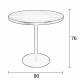 Table Bistrot Albert Garden Zuiver Console d'Appoint Intérieur Extérieur en Aluminium Noir et Verre Fumé 76x80x80cm