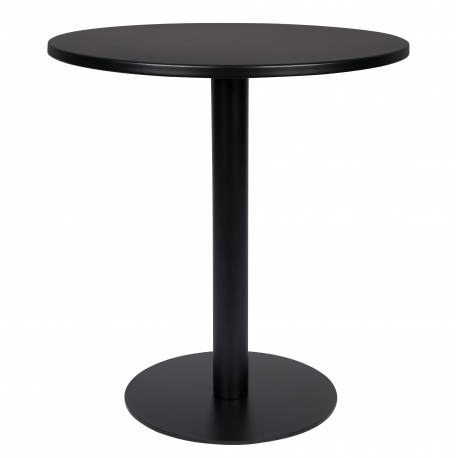 Table Bistrot Ronde Metsu Noir Table à Manger Zuiver en Acier Thermolaqué 70x70x76cm