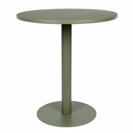 Table Bistrot Ronde Metsu Vert Table à Manger Zuiver en Acier Thermolaqué 70x70x76cm