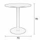 Table Bistrot Ronde Metsu Noir Table à Manger Zuiver en Acier Thermolaqué 70x70x76cm