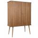 Buffet Haut Barbier Zuiver Bar Design Vaisselier en Bois Naturel 45x100x140cm