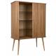 Buffet Haut Barbier Zuiver Bar Design Vaisselier en Bois Naturel 45x100x140cm