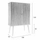 Buffet Haut Barbier Zuiver Bar Design Vaisselier en Bois Naturel 45x100x140cm