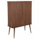 Bar Haut Barbier Zuiver Buffet Design Bahut Noyer 45x100x140cm