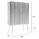 Buffet Haut Barbier Armoire Zuiver Bar Design Chêne Noir 45x100x140cm