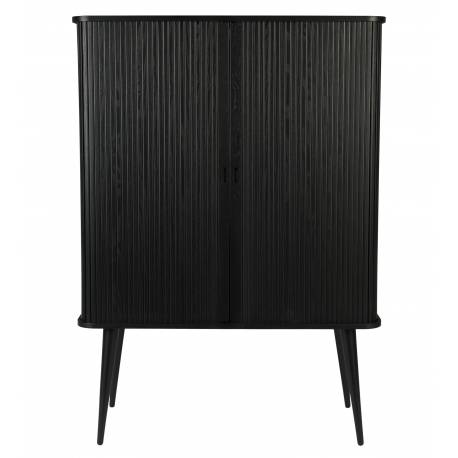 Buffet Haut Barbier Armoire Zuiver Bar Design Chêne Noir 45x100x140cm