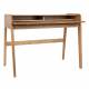 Bureau Rétractable Barbier Zuiver Console en Bois Naturel 61x85x110cm