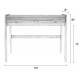Bureau Barbier Secrétaire Rétractable Zuiver Console Noyer 61x85x110cm