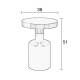 Table d'Appoint Ronde Glam Bout de Canapé Zuiver Métal Rose 36x36x51cm