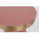 Table d'Appoint Ronde Glam Bout de Canapé Zuiver Métal Rose 36x36x51cm
