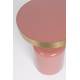 Table d'Appoint Ronde Glam Bout de Canapé Zuiver Métal Rose 36x36x51cm