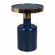 Table Ronde Glam Bout de Canapé Table d'Appoint Zuiver Métal Bleu 36x36x51cm