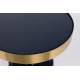 Table Ronde Glam Bout de Canapé Table d'Appoint Zuiver Métal Bleu 36x36x51cm