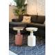 Table d'Appoint Ronde Glam Bout de Canapé Zuiver Métal Rose 36x36x51cm