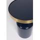 Table Ronde Glam Bout de Canapé Table d'Appoint Zuiver Métal Bleu 36x36x51cm
