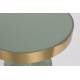 Table Basse Glam Bout de Canapé Rond Table d'Appoint Zuiver Métal Vert 36x36x51cm
