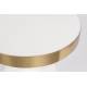 Table d'Appoint Ronde Glam Table Basse Bout de Canapé Zuiver Métal Blanc 36x36x51cm
