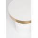 Table d'Appoint Ronde Glam Table Basse Bout de Canapé Zuiver Métal Blanc 36x36x51cm