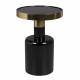 Table Basse Ronde Glam Bout de Canapé Table d'Appoint Zuiver Métal Noir 36x36x51cm