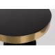 Table Basse Ronde Glam Bout de Canapé Table d'Appoint Zuiver Métal Noir 36x36x51cm