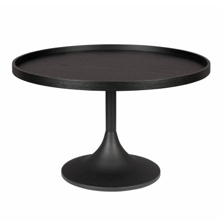 Table Basse Jason Console Table d'Appoint Zuiver Bois et Métal Noir 42x69x69cm