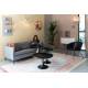 Table Basse Jason Console Table d'Appoint Zuiver Bois et Métal Noir 42x69x69cm