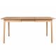 Table à Manger Glimps Zuiver Table de Repas Extensible Bois Couleur Naturelle 76x80x120-162cm