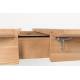 Table à Manger Glimps Zuiver Table de Repas Extensible Bois Couleur Naturelle 76x80x120-162cm