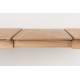 Table à Manger Glimps Zuiver Table de Repas Extensible Bois Couleur Naturelle 76x80x120-162cm