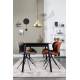 Table à Manger Glimps Zuiver Table de Repas Extensible Bois Noir 76x80x120-162cm