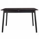 Table à Manger Glimps Zuiver Table de Repas Extensible Bois Noir 76x80x120-162cm