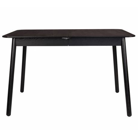 Table à Manger Glimps Zuiver Table de Repas Extensible Bois Noir 76x80x120-162cm
