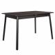 Table à Manger Glimps Zuiver Table de Repas Extensible Bois Noir 76x80x120-162cm