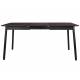 Table à Manger Glimps Zuiver Table de Repas Extensible Bois Noir 76x80x120-162cm