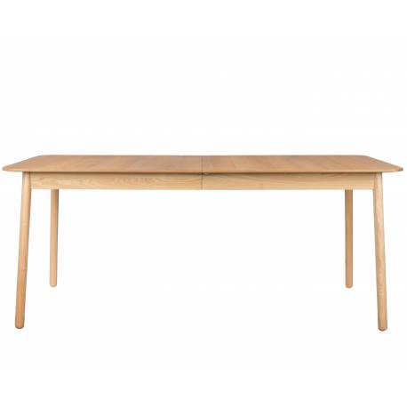 Table à Manger Glimps Zuiver Table de Repas Extensible Bois Couleur Naturelle 76x80x120-162cm