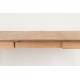 Table à Manger Glimps Zuiver Table de Repas Extensible Bois Couleur Naturelle 76x80x120-162cm