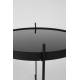 Table d'Appoint Cupid Small Zuiver Table Basse Ronde Métal et Verre Noir 43x43x45cm