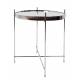 Table d'Appoint Cupid Small Zuiver Table Basse Ronde Métal et Verre Argent 43x43x45cm